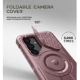 thumbnail image 4 of Funda Dexnor para Samsung Galaxy S25 con funda de cámara, color rosa peonía, 4 of 7
