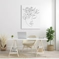 thumbnail image 2 of Stupell Industries Floral Woman Face Line Doodle Graphic Art Gallery Wrapped Canvas Print Wall Art, Design by JJ Design House LLC, 2 of 7