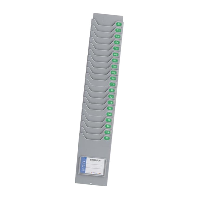 GUOOL Time Card Holder Office Easy to Hang Display Time Cards Rack for Office Punch in With 20 Pocket Slots
