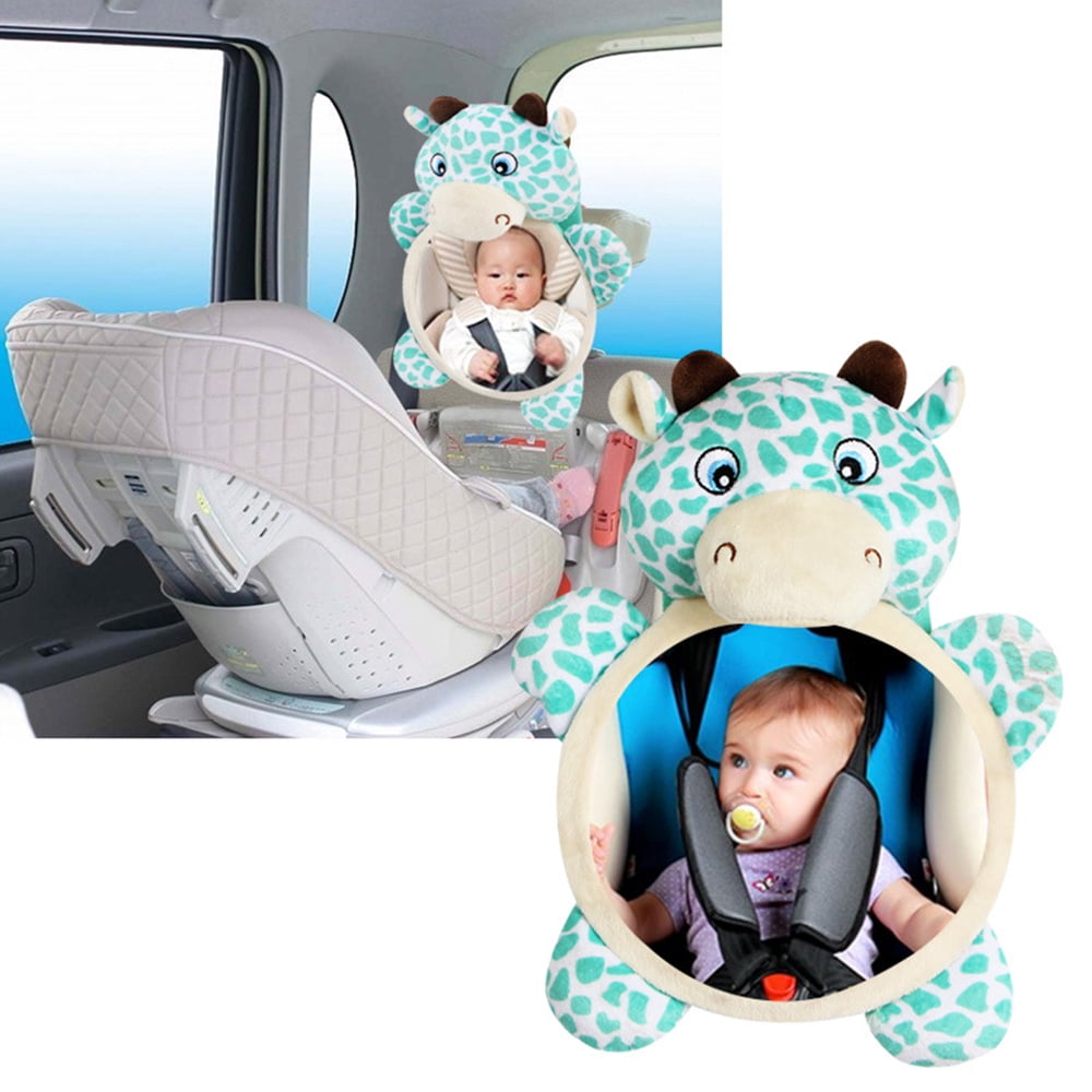 Safety Chair Baby-in-Sight Rearview Baby Rattle Baby Seat Stuffed Plush Toy Mirror Rearview Infant Backseat Toy Newborn Accessories 0~12 Months Deer