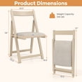 thumbnail image 3 of Gymax Upholstered Dining Chair Set of 4 w/ Curved Backrest Rubber Wood Frame Beige, 3 of 10