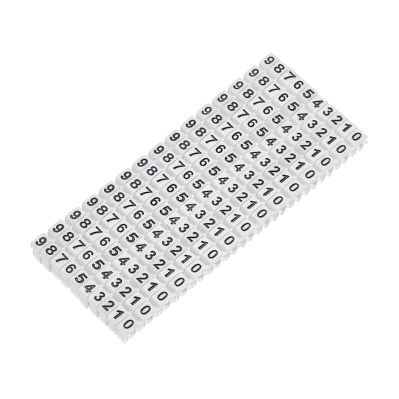 150Pcs Wire Label, 0-9 Digital Cable Labels Tags M-0 Type, White