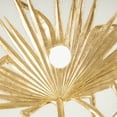 thumbnail image 5 of 16" x 22" White Polystone Cutout Round Disk Leaf Sculpture with Gold Stand, by DecMode, 5 of 9