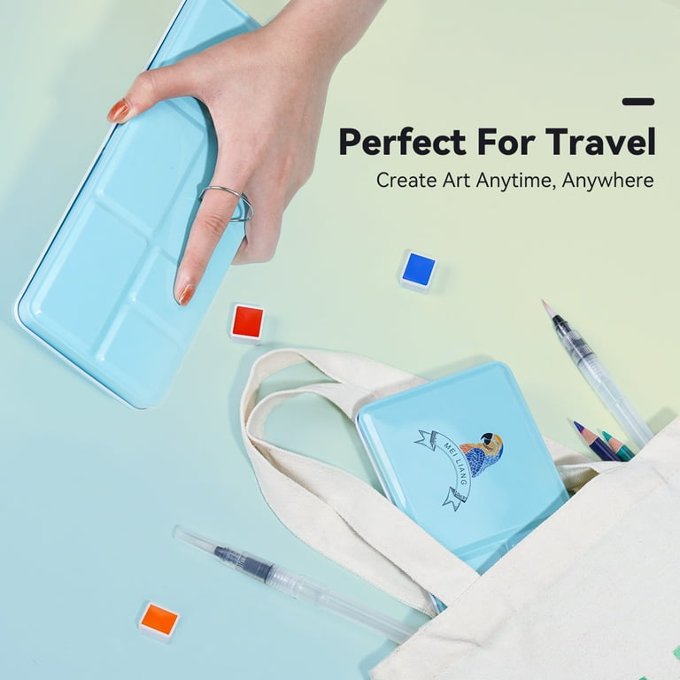 【メイ】BrightWin Meiliang Watercolor Paint Set, 36 Vivid Colors in Pocket Box