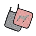 thumbnail image 2 of Caroline's Treasures Orlov Trotter Horse Pink Check Pair of Pot Holders, 2 of 3