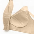 thumbnail image 4 of AHTJRT Support Bras for Women V Neck Ribbed Stretch Daily Bralette Backless Seamless Full Coverage Lingeries Bras Khaki M, 4 of 8
