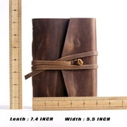 Leather Journal for Women&Men,Genuine Leather Notebook,240 Pages Travel Journal for Women,Vintage Leather Bound Notebook(Vintage Brown)
