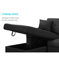 thumbnail image 4 of Aerys Sectional Sofa Couch for Living Room, Sectional with Storage Chaise, LHF, black, 4 of 5