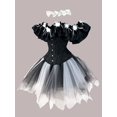 Halloween Clown Resurrection Costume Set Black and White Clown