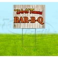 thumbnail image 1 of World Famous Bbq (18" x 24") Yard Sign, Includes Metal Step Stake, 1 of 6