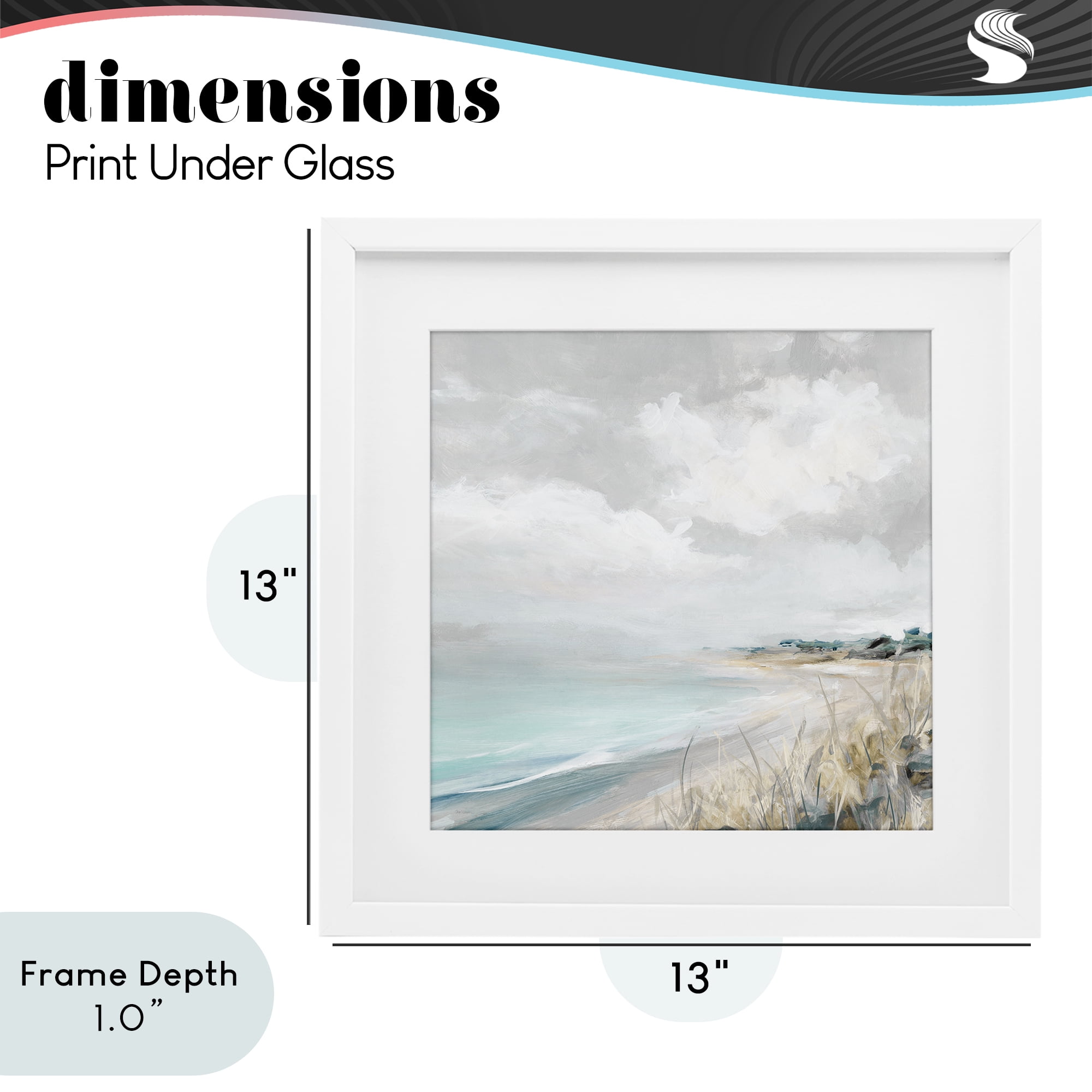 Stupell Industries Coastal Morning By The Dunes White Framed Print Under Glass, design by Carol Robinson