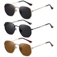 thumbnail image 2 of Gafas de sol MEETSUN polarizadas hexagonales para mujer y hombre, paquete de 3, 2 of 7