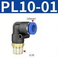 thumbnail image 1 of Pneumatic Elbow Quick Connector Air Fittings Thread Elbow Adapter Pl4-16 Pl10-01, 1 of 4