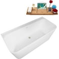 thumbnail image 2 of 59" Streamline B-376-135-BNK Soaking Freestanding Tub and Tray With Internal Drain in Brushed Nickel, 2 of 7