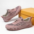 thumbnail image 5 of Men's Casual Outdoor Sneakers Breathable Comfort Waterproof for Hiking Mesh Non-Slip Summer Lightweight Classic Shoes Pink 9.5 US, 5 of 7