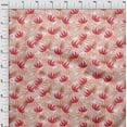 thumbnail image 4 of oneOone Tissu Georgette Viscose Pêche Matériel de Robe Florale Tissu Imprimé Tissu au Mètre 42 Pouces de Large, 4 of 5