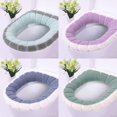 thumbnail image 1 of 4 piezas de almohadillas gruesas para fundas de asientos de inodoro, almohadillas para asientos de inodoro, tela lavable antibacteriana, fáciles de limpiar, para mujeres, futuras madres, ancianos, colores mezclados JM, 1 of 5