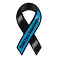 thumbnail image 1 of Magnetic Bumper Sticker - Child Loss Support Ribbon (Boy, Blue) - Awareness Magnet - 3.75" x 8", 1 of 1