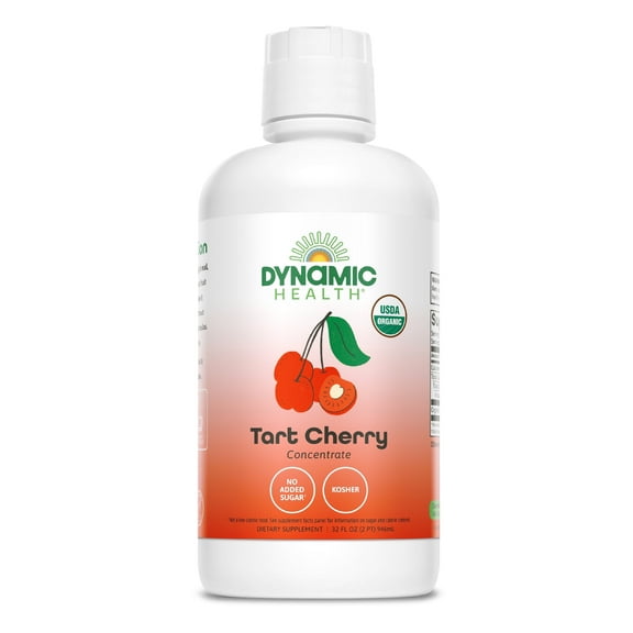 Dynamic Health Organic Tart Cherry Juice Concentrate | 100% Pure | 32 Servings