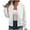 1White, variant on Womens Twill Jackets Open-Front Full Zipper Sweatshirt Athletic Stretch Loose Fitted Blouses Dressy Causal Sweatshirt with Pockets