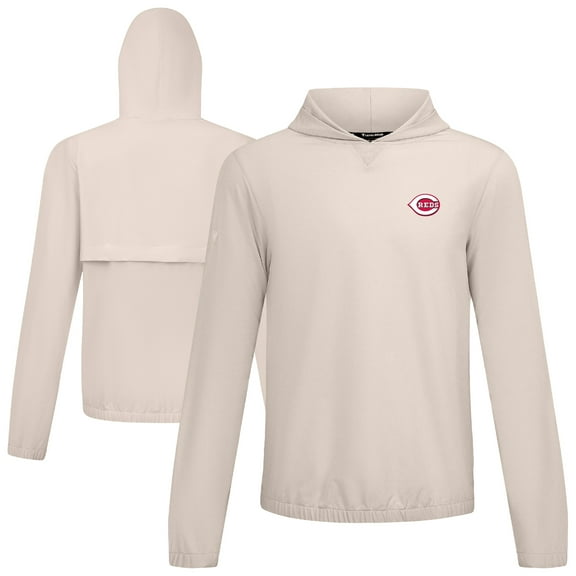 Men's Levelwear Khaki Cincinnati Reds Action Insignia 2.0 Pullover Hoodie