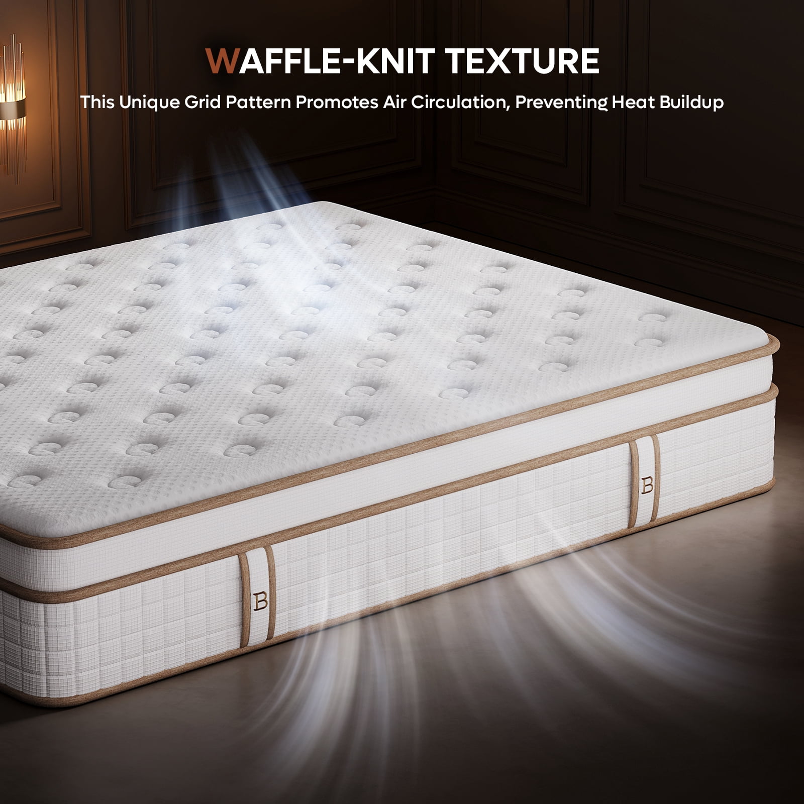 Bestier 14" King Size Memory Foam Mattress for Back Pain Pressure Relief | Hybrid Cooling Gel Bed in a Box with Lumbar & Hip Support | Tencel Fabric| Edge Reinforcement | Motion Isolation