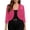 Hot Pink, variant on Women's Sheer Mesh Crop Tops Shrug 3/4 Sleeve Going Out Lightweight 2026 Spring Summer Cardigan Jacket Purple M