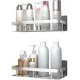 thumbnail image 3 of Estante de almacenamiento para baño, para colgar en la pared, sin perforaciones, para cocina, baño, 3 of 8