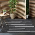 thumbnail image 6 of Unique Loom Outdoor Modern Collection Area Rug - Miranda (7' 10" Square Black and White), 6 of 10