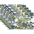 thumbnail image 2 of Chinoiserie Placemats 12 x 18 Inch Set of 4, Asian Scenic Blue and Kelly Green Decorative Place Mats Non-Slip Washable Farmhouse Table Mats for Kitchen Dining Home Party Indoor Outdoor Table, 2 of 11