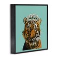 thumbnail image 3 of Stupell Industries Contemporary Tiger Wearing Crown Black Framed Giclee Art, 12 x 12, by Amelia Noyes, 3 of 8