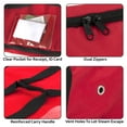 thumbnail image 5 of Large Insulated Pizza Carrier Bag for up to 2 Count 18" Pizzas with Ventilation and Zippered Closure for Pizza Delivery, Food Deliveries and Food Transport in Red in 20"L x 20"W x 6"H, 5 of 5