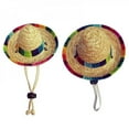 thumbnail image 3 of EIMELI -Pet Straw Hat Dogs Adjustable Sun Hat Mini Straw Sombrero Hats Mexican Hats, 3 of 6