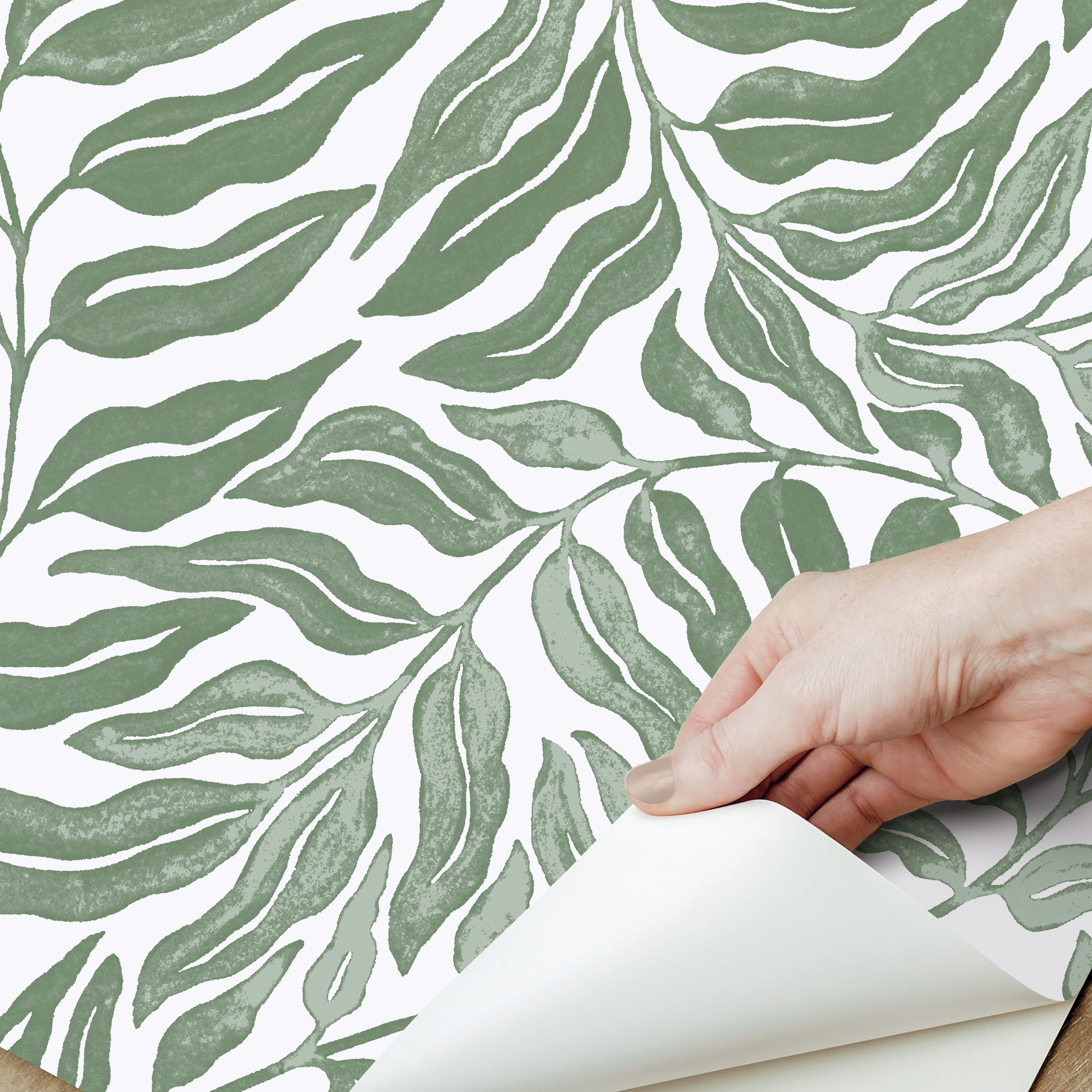 Better Homes & Gardens Green Vierra Vine Peel and Stick Wallpaper 30.75 Sq. ft