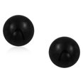 thumbnail image 2 of Bling Jewelry Womens 6MM Black Onyx Gemstone Drop Ball Earrings Sterling Silver, 2 of 5