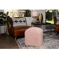thumbnail image 2 of BIRDROCK HOME Buds Pouf Foot Stool Ottoman - Dusty Rose, 2 of 4