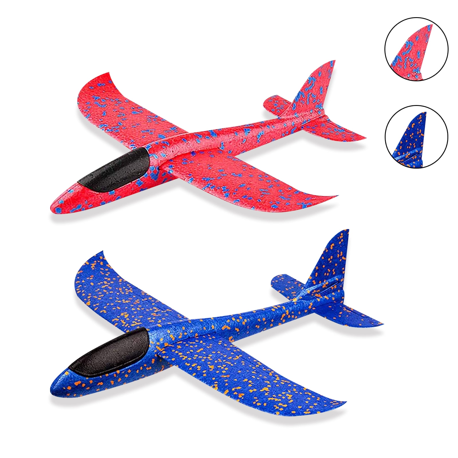 Airplane Toys Throwing Foam Plane Flying Foam Airplane Toy Yard Outdoor Game Toys Red