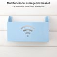 thumbnail image 4 of fashionhome Router Holder Storage Box Wall Mounted Remote Control Wall Mounted Router Holder Magazine Organizer Plastic Wire Cord Rack, Blue, 4 of 9
