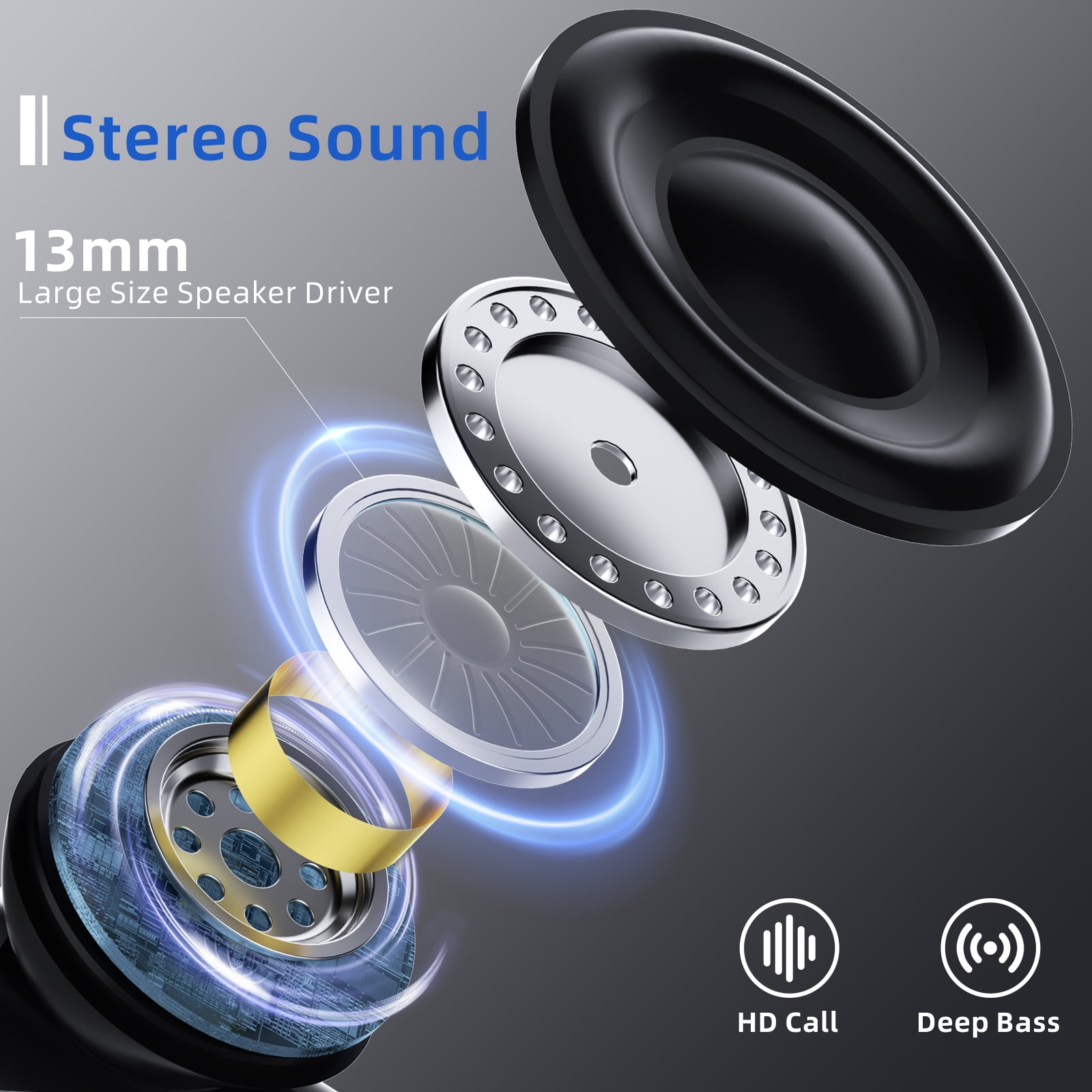 Weofly Balled Wireless Earbuds, in Ear Bluetooth Headphones for iPhone Android Waterproof Ear Buds