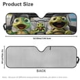 thumbnail image 6 of Binienty Sea Turtle Car Sun Shade Windshield Foldable for Jeep Wrangler JKU 4-Door 2007-2018 Easy to Install Sun Shade For Car Window UV Blocking 52x16" Blocks Heat and UV Rays Sunvisor Protector, 6 of 7
