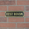 thumbnail image 2 of Brass Metal Rest Room Door Sign Business Office Bar Tavern Pub Restroom Wall Plaque Bathroom Decor, 2 of 4