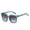 Turquoise, variant on Women's Oversized Square Sunglasses - Black Frame / Gradiant Smoke Lens