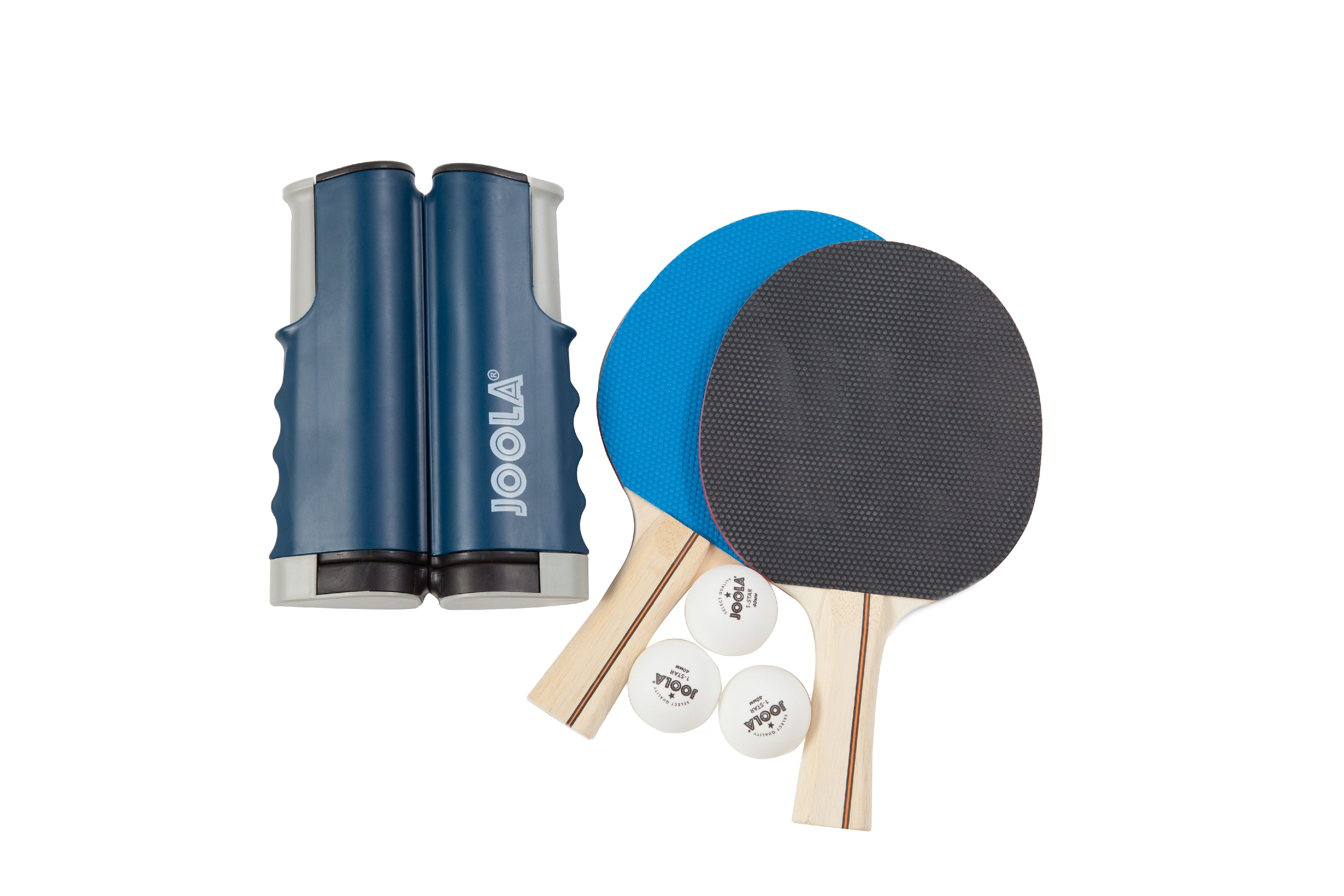 2 Ping Pong Paddles/Rackets All-in-ONE Ping Pong Set 3-Star White Ping Pong Balls Portable Table Tennis Set with Retractable Net Includes Ping Pong Net for Any Table Premium Storage Case 