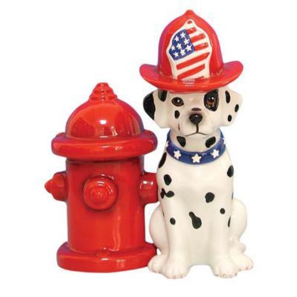 Dalmatian Dog Fire Hydrant Salt and Pepper Shaker