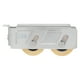 thumbnail image 1 of Conjunto de 2 rodillos para puerta corrediza de acero inoxidable y cobre, rueda doble de cobre para puertas de armario y patio, rodillo para puerta corrediza con rodamiento de bolas, 1 of 8
