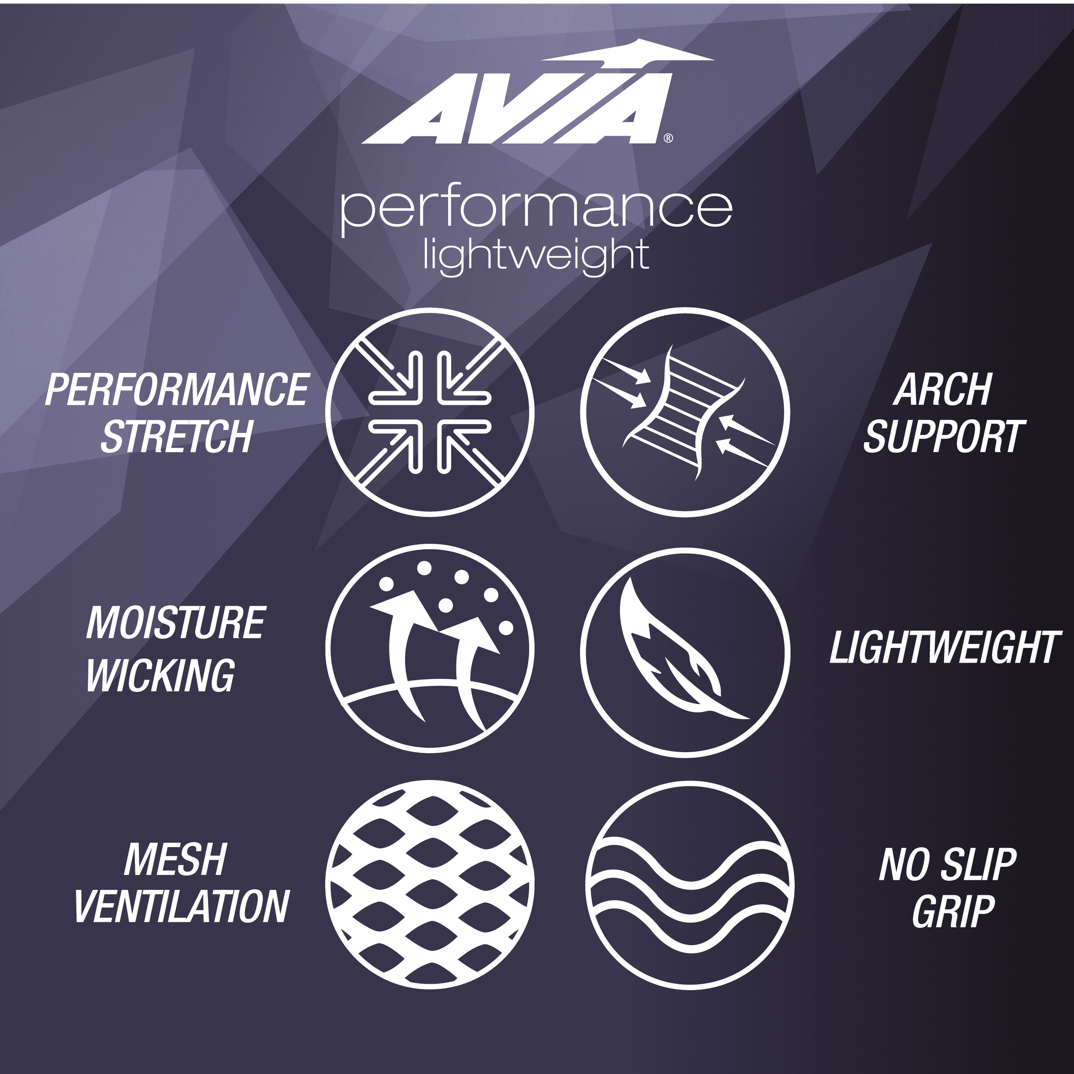 Avia Women's Lightweight Performance Low Cut Socks, 10-Pack