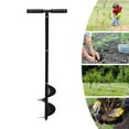 thumbnail image 4 of 6" Manual Hand Post Hole Auger Hand Drill Post Hole Digger Earth Auger Black, 4 of 17