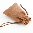 thumbnail image 1 of Light Coffee Wedding Favor Hessian Burlap Jute Gift Bags Drawstring Pouch, 1 of 4