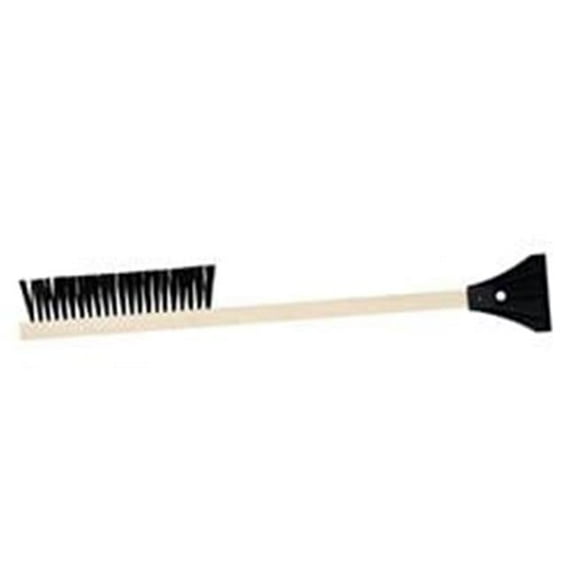 25 in. Wood Snow Brush Scraper, handle
