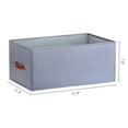 thumbnail image 4 of Unique Bargains Storage Cube Fabric Foldable Basket with Handles for Shelves 1pcs Grey XL, 4 of 7